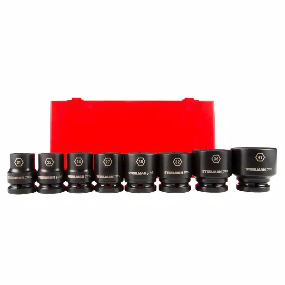 Outlet π Steelman 3/4 In. Drive 6-Point Metric Impact Socket Set (8-Piece) π