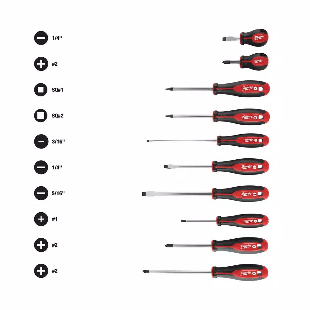Buy ⌛ Milwaukee Screwdriver Set (10-Piece) ⌛