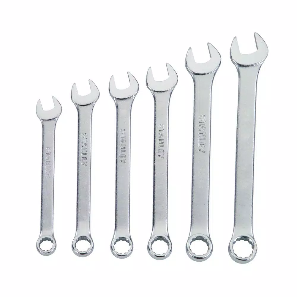 Outlet 😉 Stanley Chrome Vanadium Steel SAE Combination 🔧 Wrench Set (6-Piece) ⭐