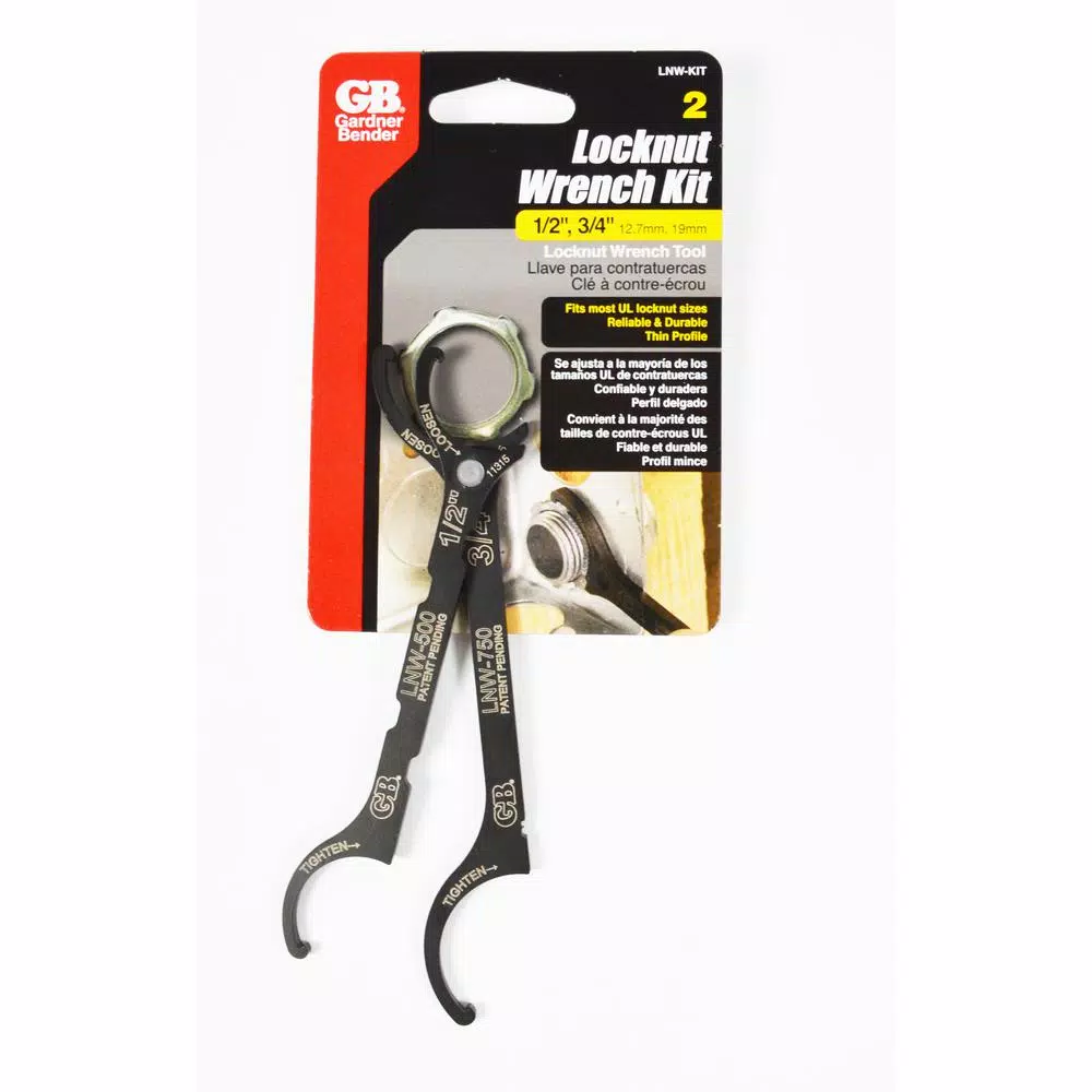 Promo 🥰 Gardner Bender Locknut 🔧 Wrench Kit, Fits .50 In. And .75 In. Locknuts 🧨