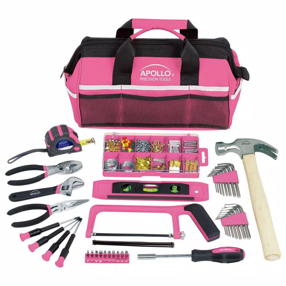 Best deal 🔥 Apollo Home Tool Kit In Soft-Sided Tool Bag, Pink (201-Piece) 🔥