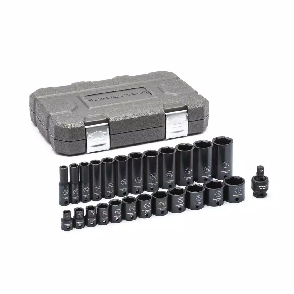 Budget 💯 GEARWRENCH 25-Piece 3/8 In. Drive 6-Point Standard And Deep Impact SAE Socket Set 🎉