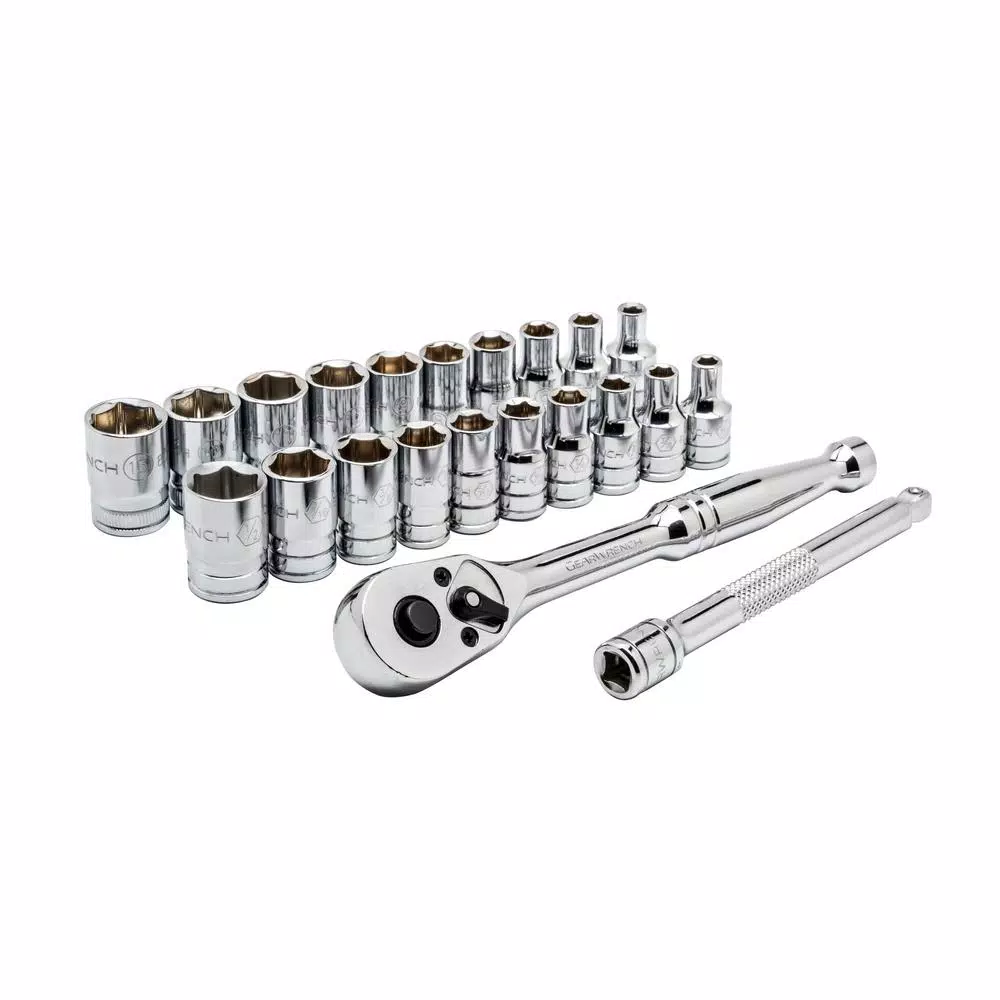Cheapest 🎁 GEARWRENCH 1/4 In. Drive SAE/Metric Ratchet And Socket Set (22-Piece) 💯