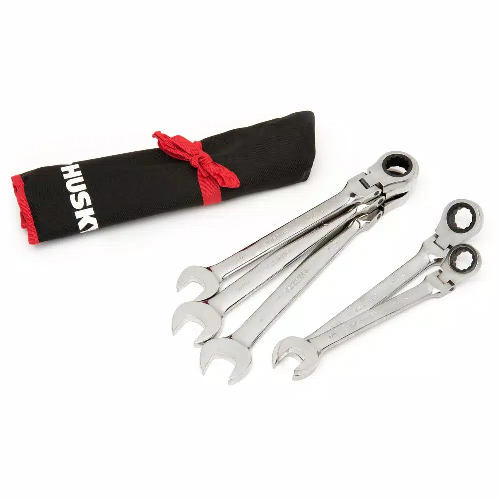 Flash Sale π€© Husky Large SAE Flex Head Ratcheting π§ Wrench Set (5-Piece) β¨