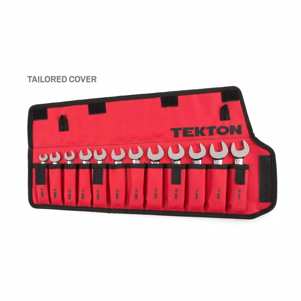 New π― TEKTON 8-19 Mm Stubby Ratcheting Combination π§ Wrench Set With Pouch (12-Piece) π 11 New π― TEKTON 8-19 Mm Stubby Ratcheting Combination π§ Wrench Set With Pouch (12-Piece) π - Image 9