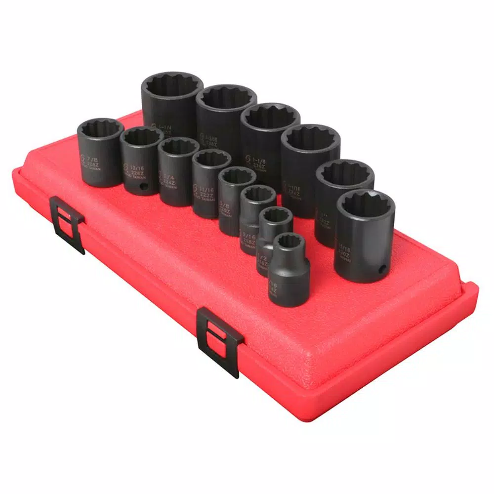 Coupon ⭐ SUNEX TOOLS 1/2 In. Drive 12-Point Set Impact Socket (14-Piece) 🎉