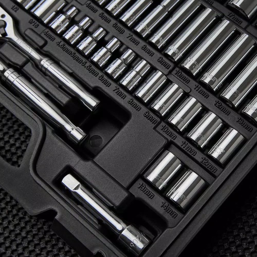 New β¨ Stanley 3/8 In. And 1/4 In. Drive Socket Set With Ratchets (123-Piece) π 6 New β¨ Stanley 3/8 In. And 1/4 In. Drive Socket Set With Ratchets (123-Piece) π - Image 4