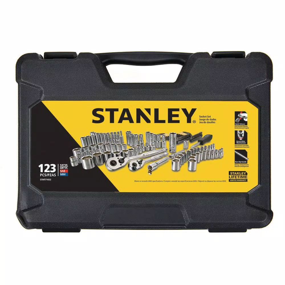 New β¨ Stanley 3/8 In. And 1/4 In. Drive Socket Set With Ratchets (123-Piece) π 9 New β¨ Stanley 3/8 In. And 1/4 In. Drive Socket Set With Ratchets (123-Piece) π - Image 7
