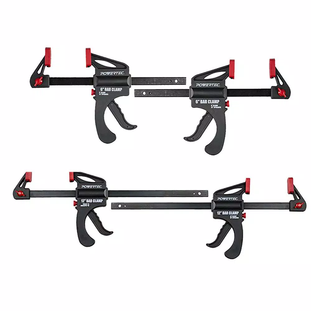 Best reviews of 🌟 POWERTEC 6 In. And 12 In. Quick Release Bar Clamp Set (4-Pack) 👍