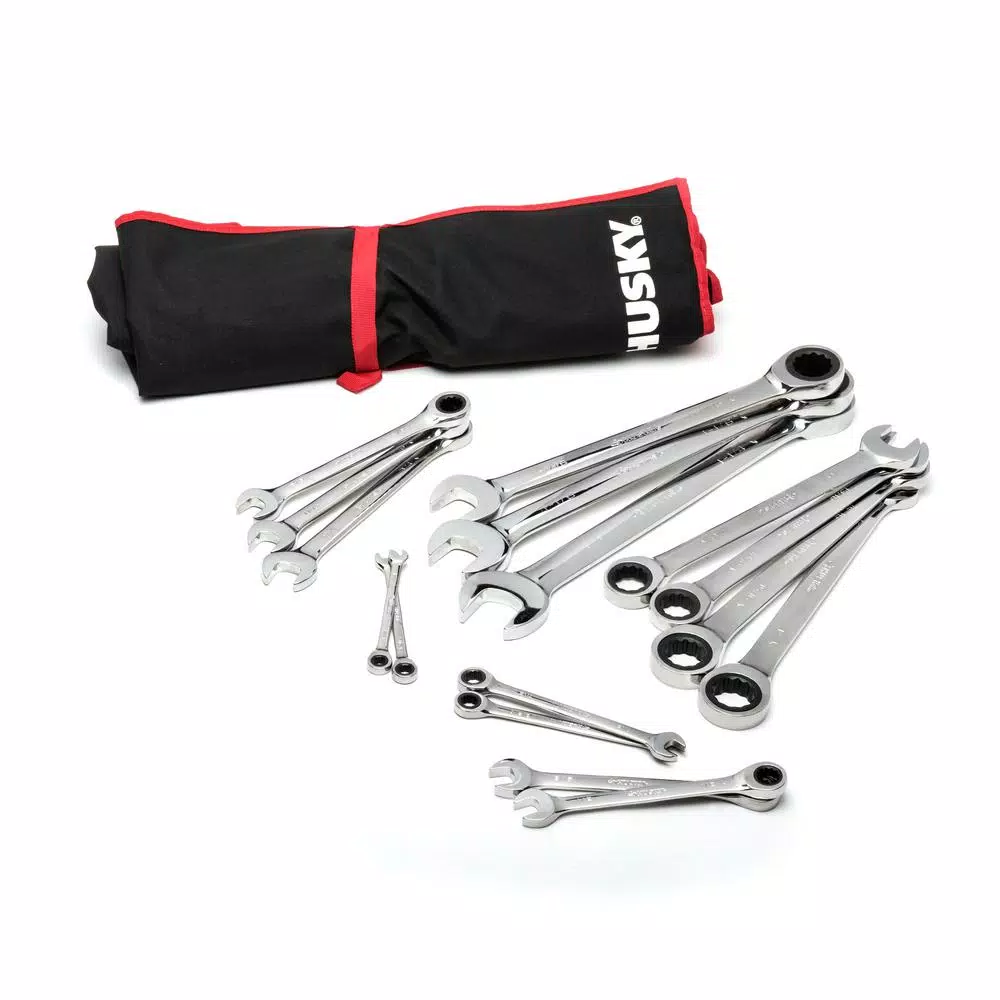 Brand new 🧨 Husky Master SAE Ratcheting 🔧 Wrench Set (16-Piece) 👍