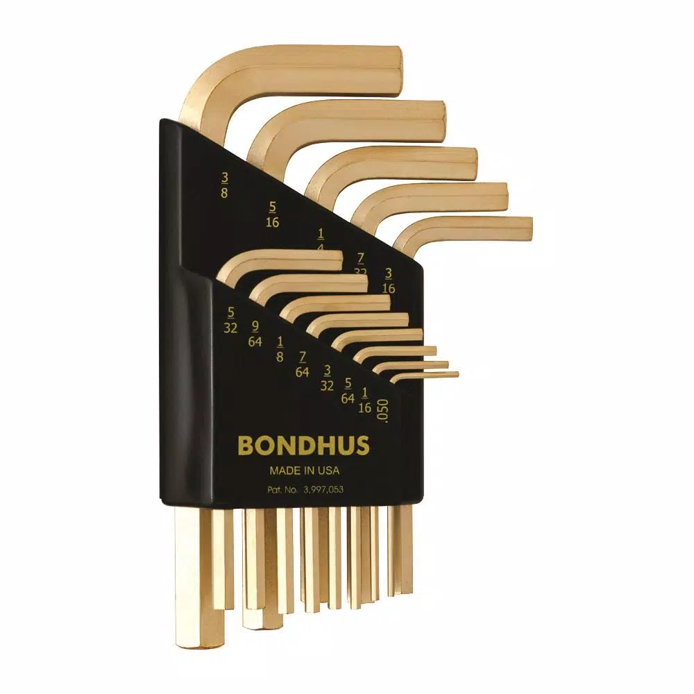 Buy β¨ Bondhus Standard Hex End Short Arm L-Wrench Set With GoldGuard Finish (13-Piece) π