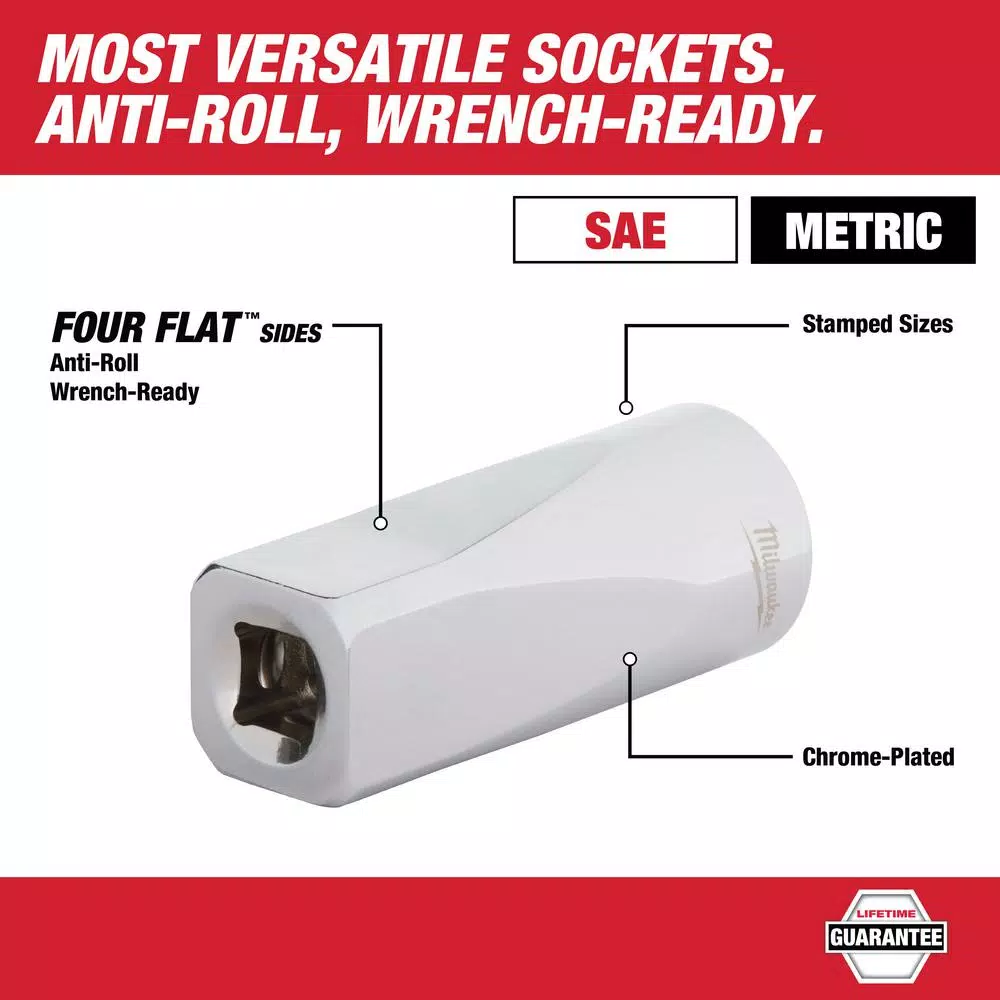 Discount π Milwaukee 1/2 In. Drive SAE/Metric Ratchet And Socket Mechanics Tool Set With SAE Combination Ratcheting π§ Wrench Set (62-Piece) π 8 Discount π Milwaukee 1/2 In. Drive SAE/Metric Ratchet And Socket Mechanics Tool Set With SAE Combination Ratcheting π§ Wrench Set (62-Piece) π - Image 6