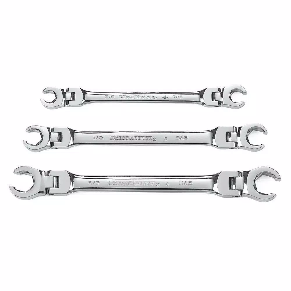 Outlet 🔥 GEARWRENCH SAE Flex Flare Nut 🔧 Wrench Set (3-Piece) 🎁