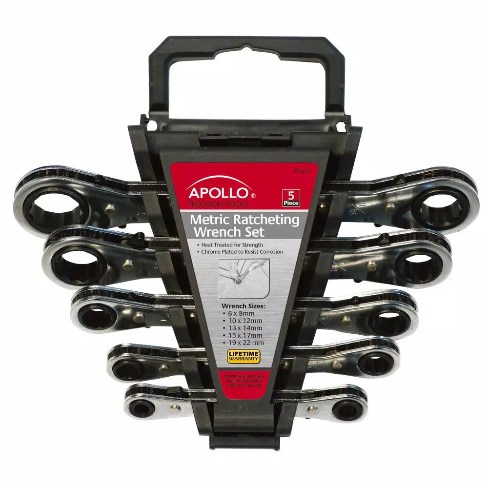 Outlet 🌟 Apollo Metric Ratcheting 🔧 Wrench Set (5-Piece) ✨ -hand-tool-sets Sales unnamed file 1639