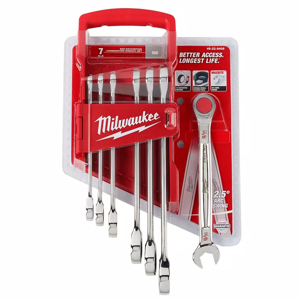 Deals ❤️ Milwaukee SAE Combination Ratcheting 🔧 Wrench Mechanics Tool Set (7-Piece) ❤️ 9 Deals ❤️ Milwaukee SAE Combination Ratcheting 🔧 Wrench Mechanics Tool Set (7-Piece) ❤️ - Image 7