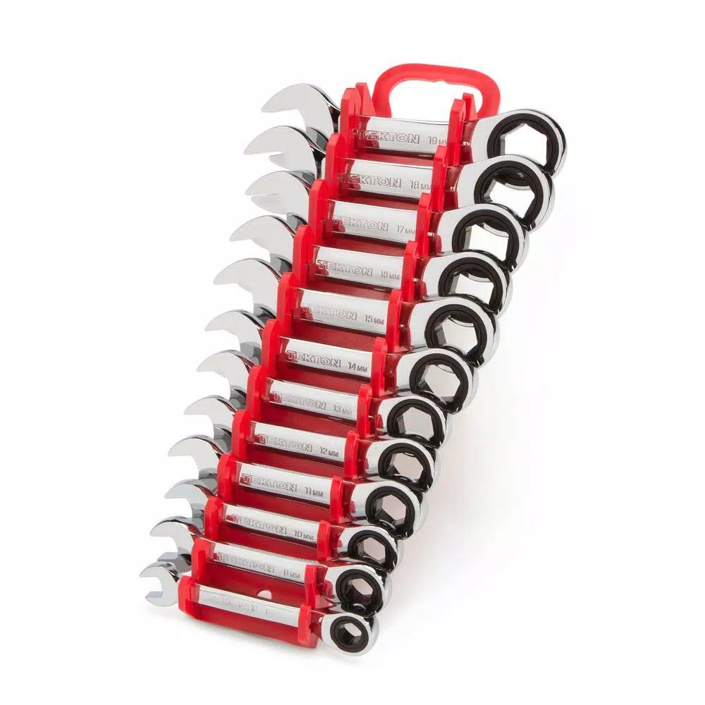 New 🌟 TEKTON 8-19 Mm Stubby Ratcheting Combination 🔧 Wrench Set (12-Piece) 👍