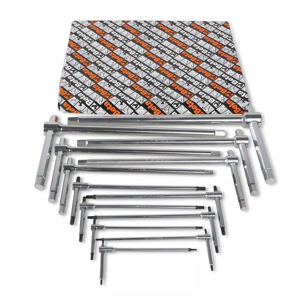 Coupon 😍 Beta Metric T-Handle Hex Key 🔧 Wrench Sizes: 2, 2.5, 3, 3.5, 4, 4.5, 5, 6, 7, 8, 9, 10, 12, 14 Mm (14-Piece) ✨