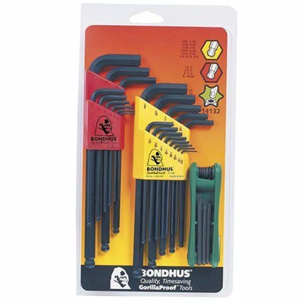 Best reviews of π Bondhus Standard And Metric Ball End L-Wrench Sets And TORX Fold Up Tool (30-Piece) β¨