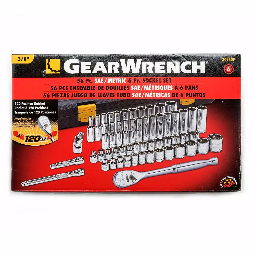 Best deal π GEARWRENCH 3/8 In. 120XP SAE/Metric Standard And Deep Mechanics Tool Set (56 PC.) π 9 Best deal π GEARWRENCH 3/8 In. 120XP SAE/Metric Standard And Deep Mechanics Tool Set (56 PC.) π - Image 7