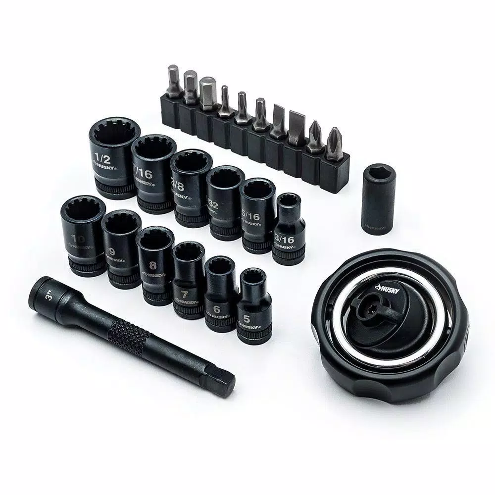 Best deal π― Husky 1/4 In. Drive Gimbal Ratchet And Universal Socket Set (25-Piece) π