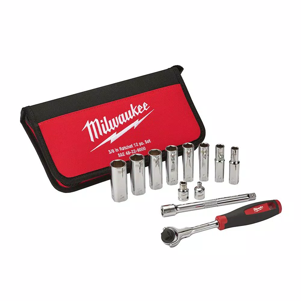 Wholesale ⭐ Milwaukee 3/8 In. Drive SAE Socket Set (12-Piece) ✨