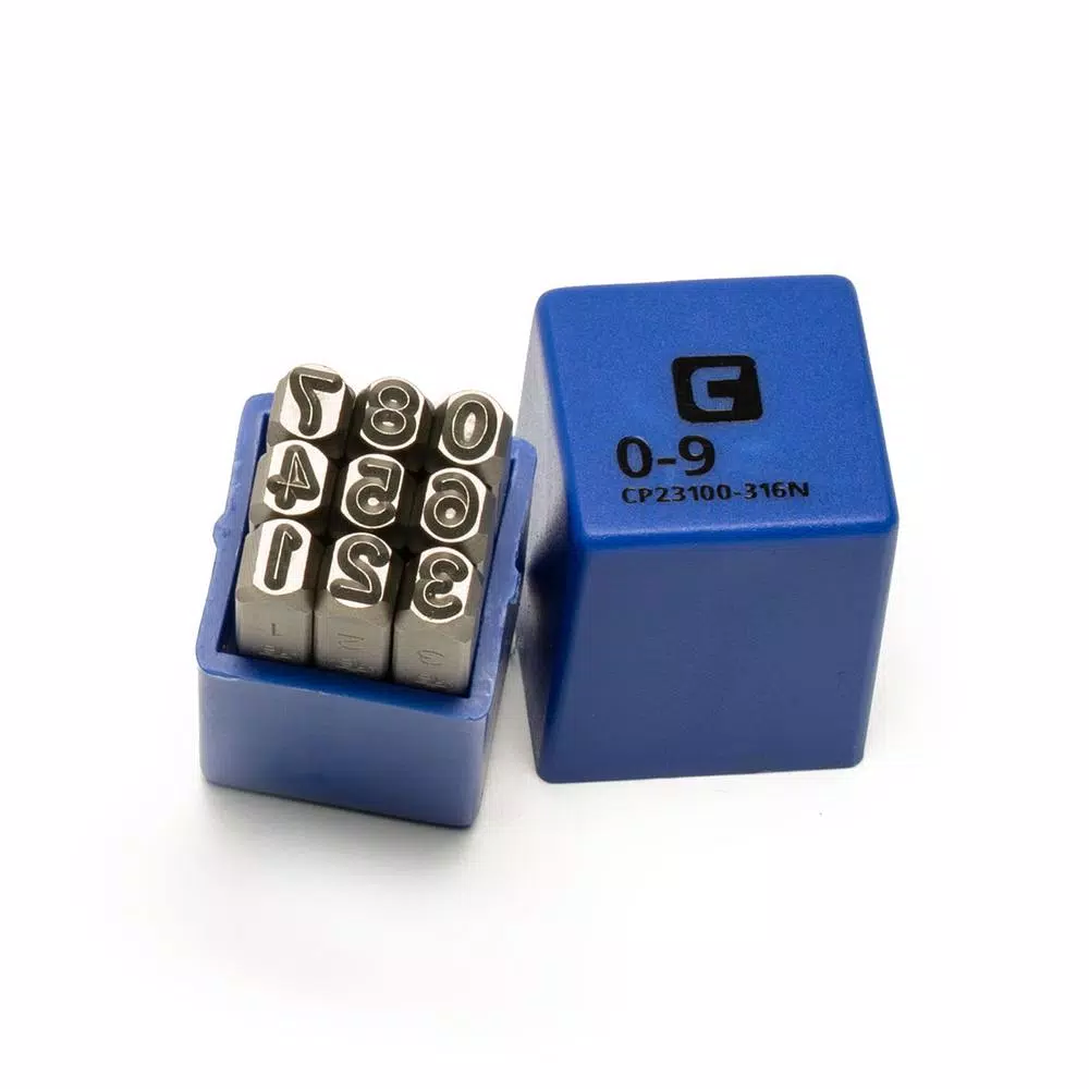 Buy 🎁 Capri Tools Professional 3/16 In. Number Stamp Set (9-Piece) 😀