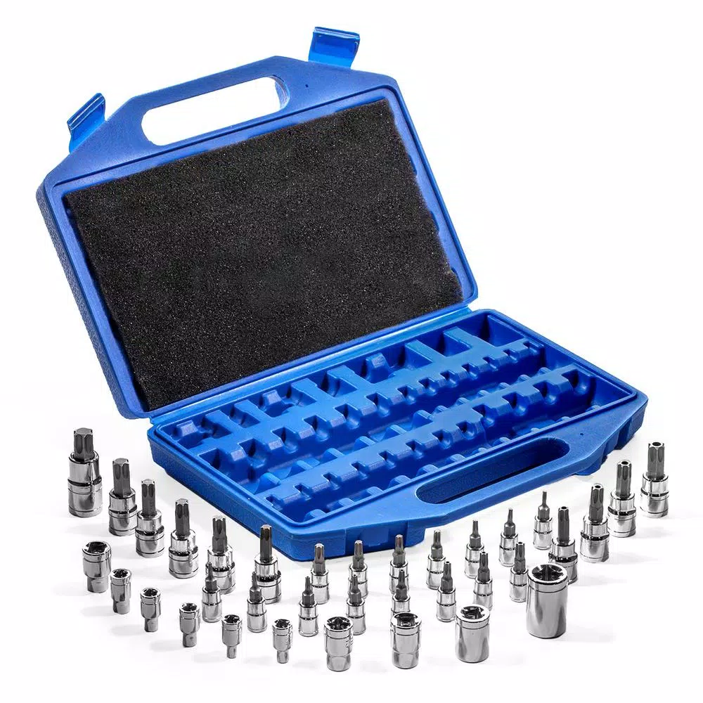 Cheapest ❤️ XtremepowerUS 1/4 In. 3/8 In. Torx/TR Tamper Proof External Star Socket Bit Set (35-Piece) ⌛