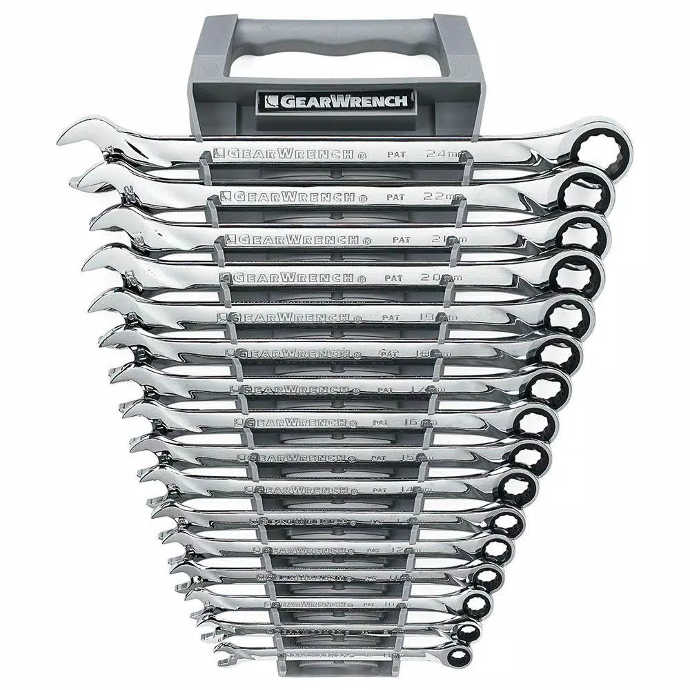 Best Pirce 🎉 GEARWRENCH X-Large Ratcheting Combination Metric 🔧 Wrench Set (16-Piece) 🧨