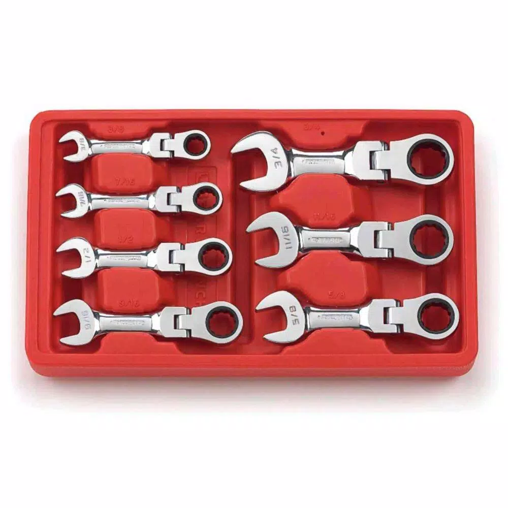 Buy 🌟 GEARWRENCH SAE Stubby Flex Head Combination Ratcheting 🔧 Wrench Set (7-Piece) 🎁