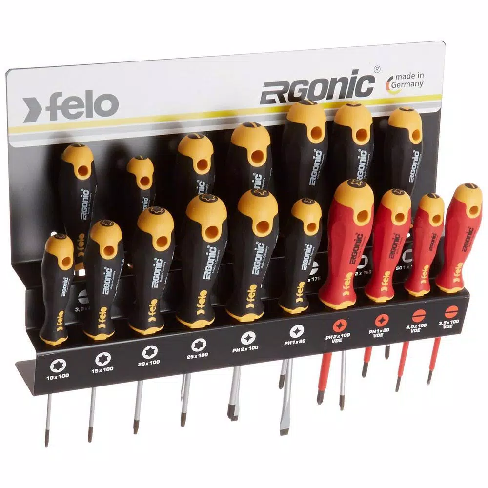Cheap 🧨 Felo Ergonic Screwdriver Set (17-Piece) ❤️