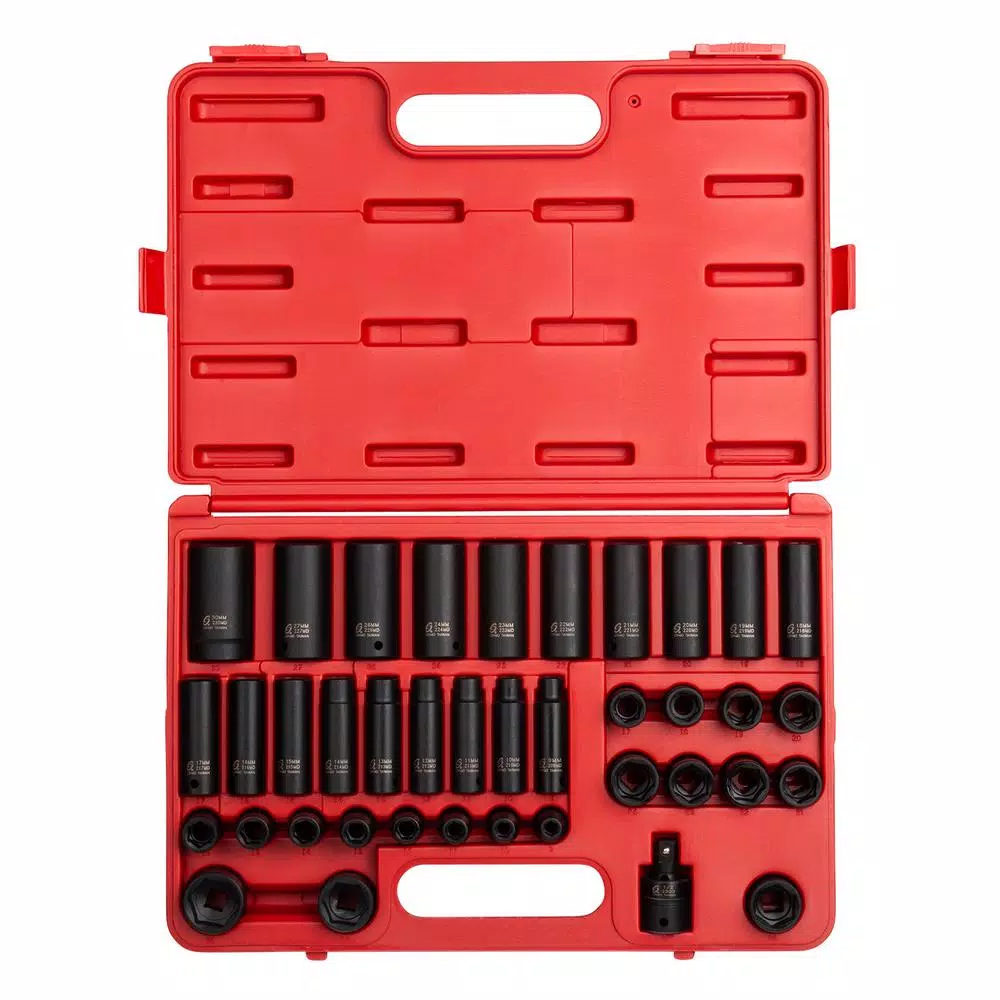 Hot Sale 🧨 SUNEX TOOLS 1/2-in. Drive Metric Impact Socket Set (39-Piece) 😀 -hand-tool-sets Sales unnamed file 2191