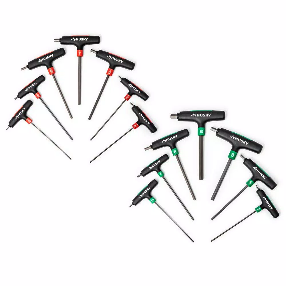 Budget 🔔 Husky 14-Piece T-Handle SAE & MM Hex Key Set 🌟