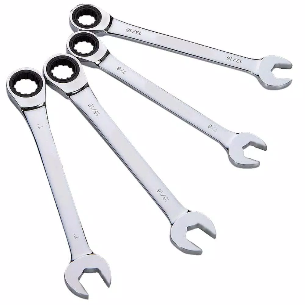 Promo 🥰 Stark ELITE X-Large SAE Combination Ratcheting 🔧 Wrench Set (4-Piece) 🔔