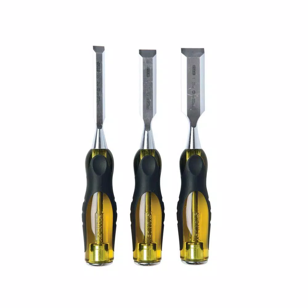 New ⭐ Stanley FatMax Thru-Tang Wood Chisel Set (3-Piece) 💯