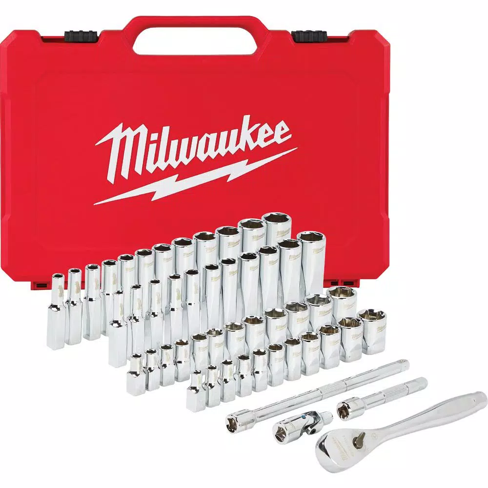Cheapest π€© Milwaukee 1/4 In. Drive SAE/Metric Ratchet And Socket Mechanics Tool Set (50-Piece) π€©