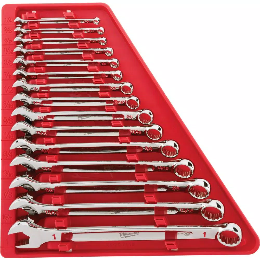 Promo ⭐ Milwaukee Combination SAE 🔧 Wrench Mechanics Tool Set (15-Piece) 🎉