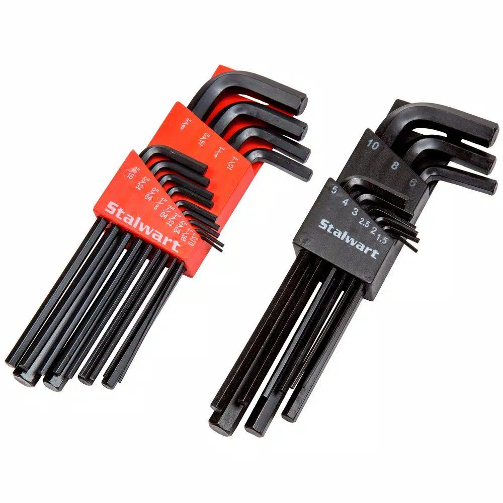 Cheapest ⭐ Stalwart Steel Long Arm Combo SAE And Metric Hex Key Set (22-Piece) 😉