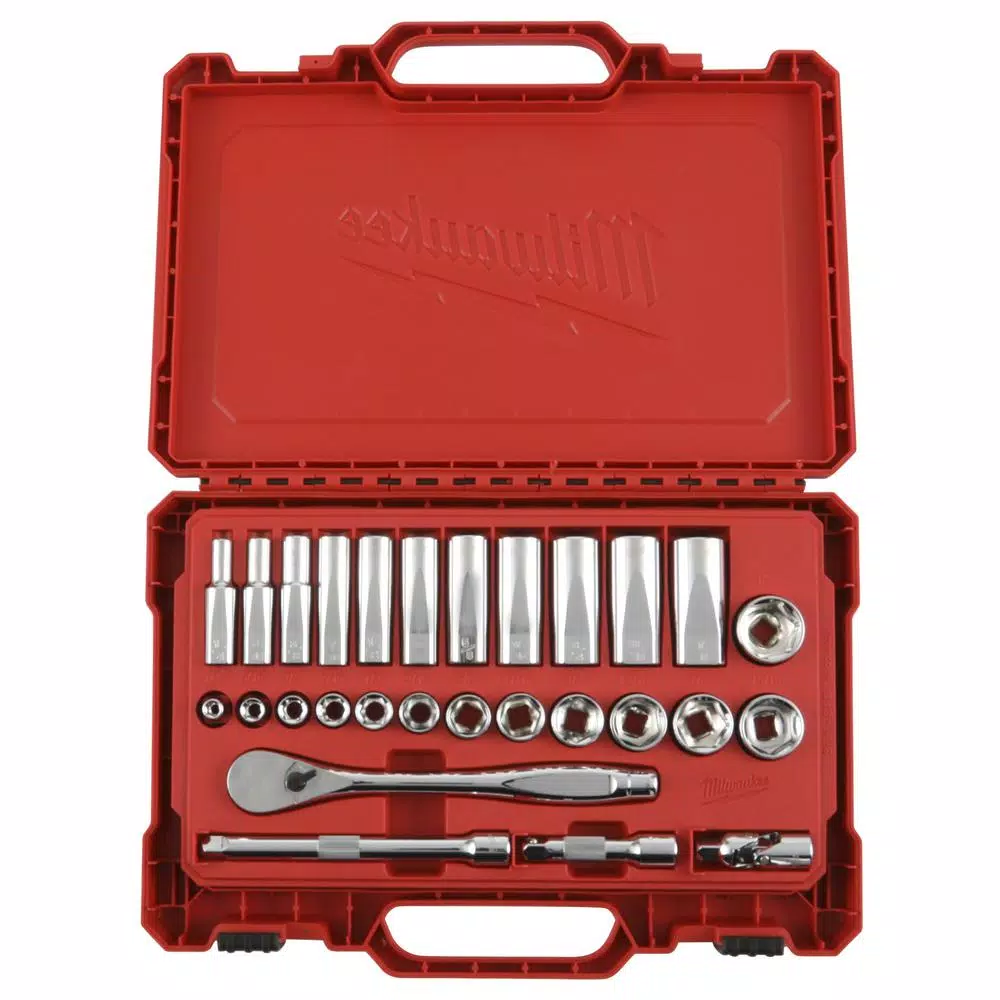 Deals β Milwaukee 3/8 In. Drive SAE Ratchet And Socket Mechanics Tool Set (28-Piece) 𧨠8 Deals β Milwaukee 3/8 In. Drive SAE Ratchet And Socket Mechanics Tool Set (28-Piece) 𧨠- Image 6