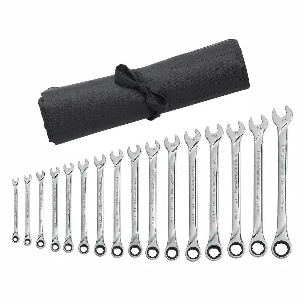Outlet ⌛ GEARWRENCH X-Large Ratcheting Combination 🔧 Wrench Set With Roll (16-Piece) ⭐