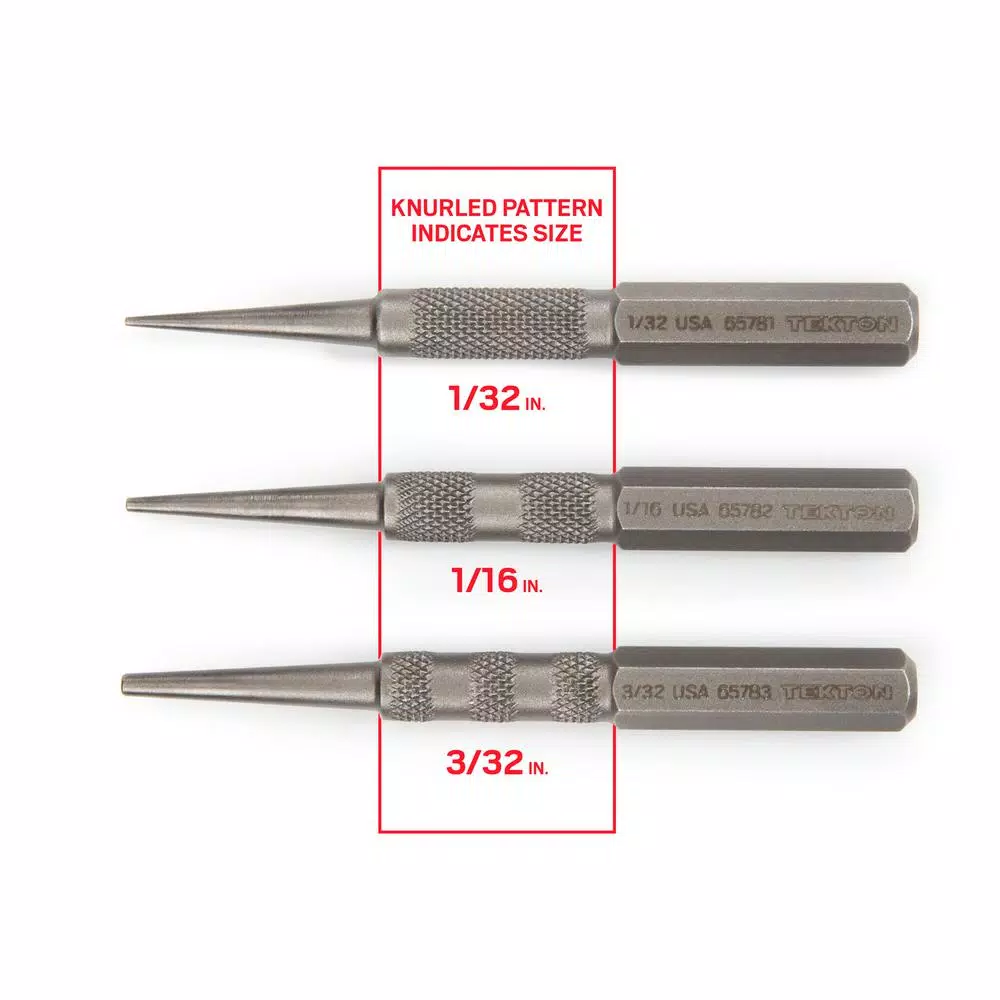 Brand new π TEKTON 1/32, 1/16, 3/32 In. Nail Sets (3-Piece) β 11 Brand new π TEKTON 1/32, 1/16, 3/32 In. Nail Sets (3-Piece) β - Image 9