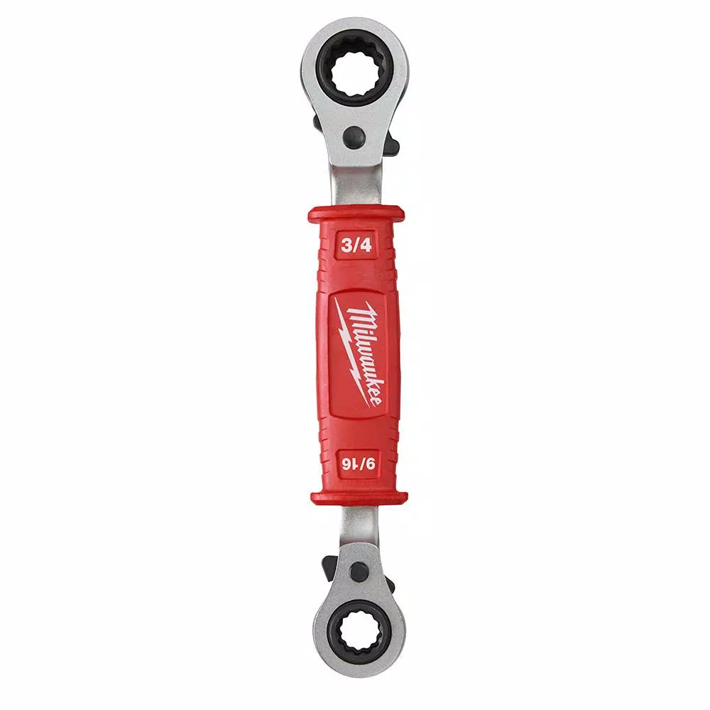Hot Sale 🌟 Milwaukee Linemans 4-in-1 Insulated Ratcheting Box 🔧 Wrench ⌛