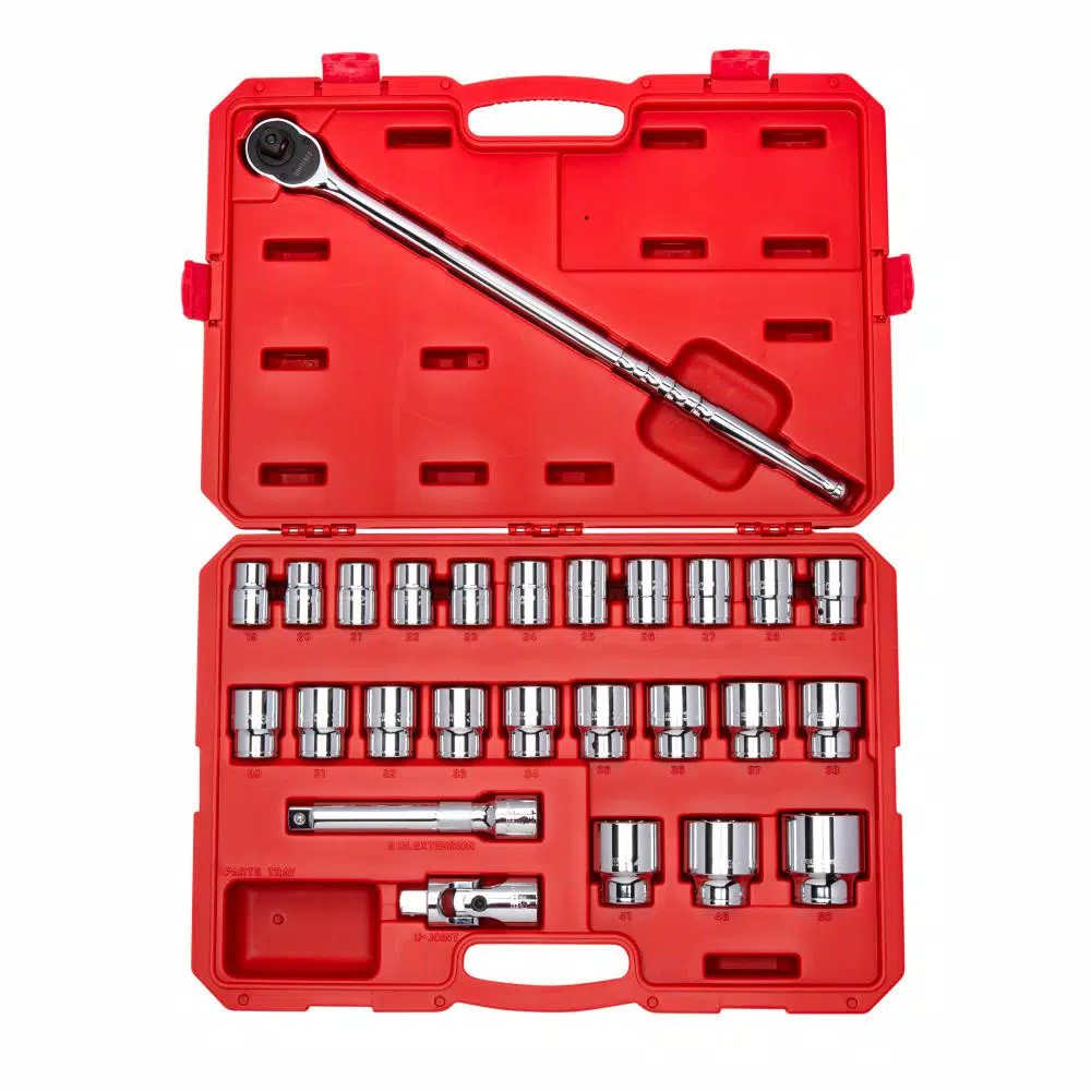 Flash Sale 🛒 TEKTON 3/4 In. Drive 12-Point Socket And Ratchet Set 19 Mm To 50 Mm (27-Piece) 🎁