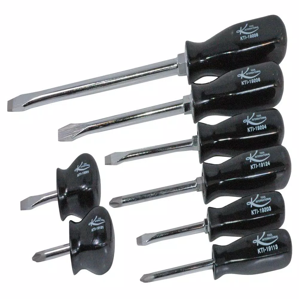 Cheap ✔️ K Tool International Black Phillips And Slotted Screwdriver Set (8-Piece) 🎉