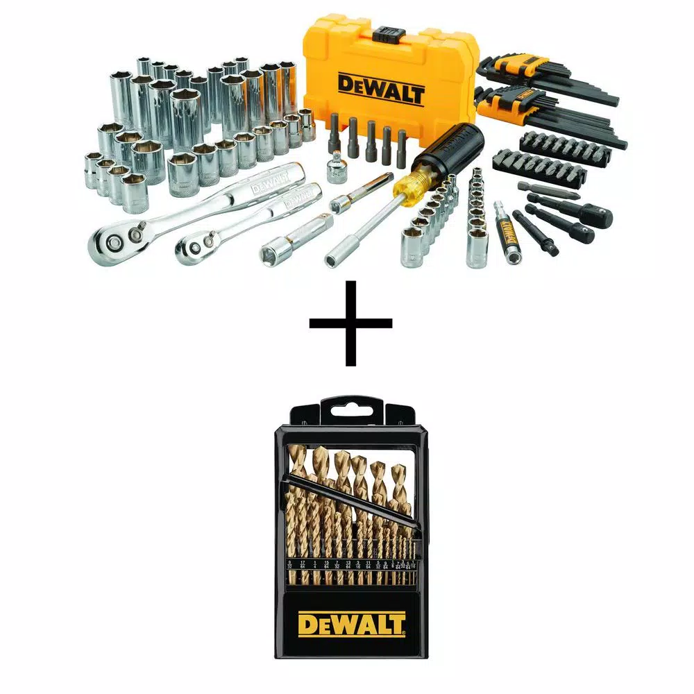 Outlet π DEWALT Mechanics Tool Set With Cobalt Drill Bit Set (137-Piece) π