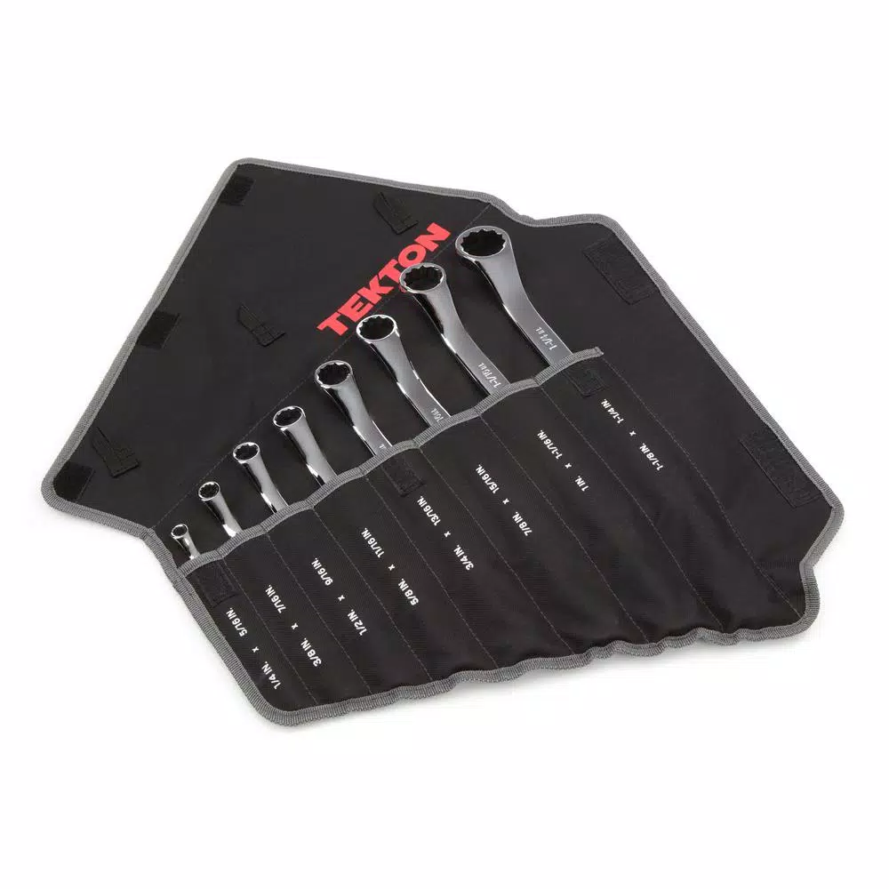 Buy ✔️ TEKTON 1/4 – 1-1/4 In. 45° Offset Box End 🔧 Wrench Set With Pouch (8-Piece) ⌛