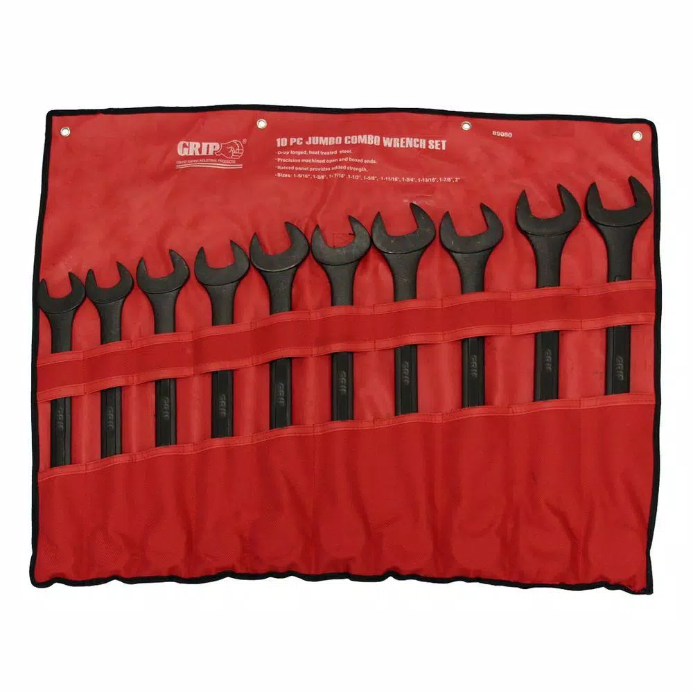 Flash Sale 🎁 Grand Rapids Industrial Products Jumbo SAE Combination 🔧 Wrench Set (10-Piece) 🤩