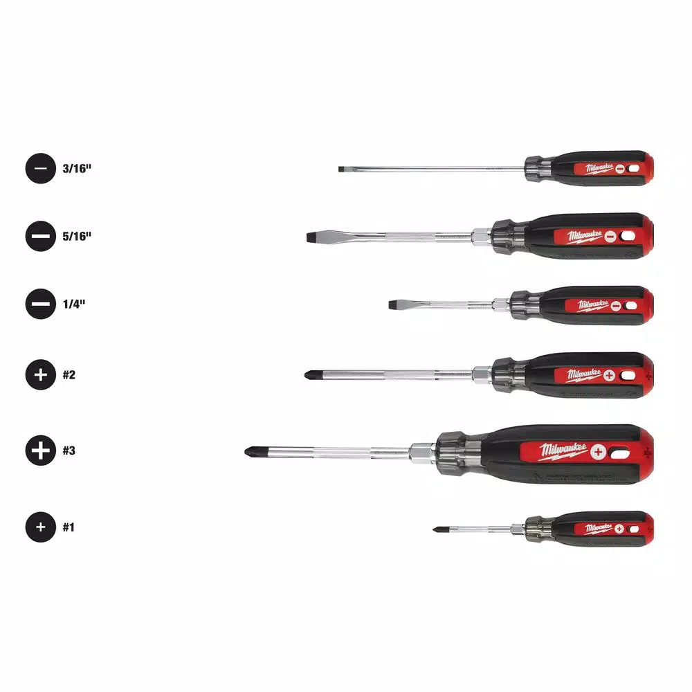 New 😉 Milwaukee Screwdriver Cushion Grip Set (6-Piece) 🌟