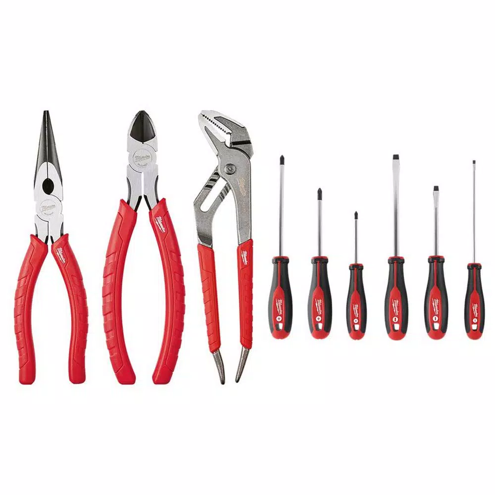 Cheapest 👏 Milwaukee 9-Piece Pliers And Screwdriver Set 🛒