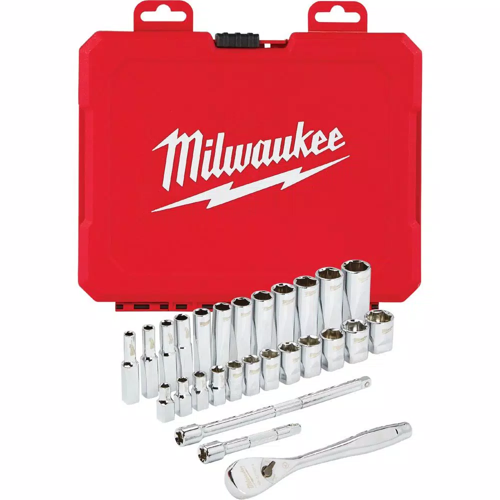 Buy 🎁 Milwaukee 1/4 In. Drive Metric Ratchet And Socket Mechanics Tool Set (28-Piece) 🛒