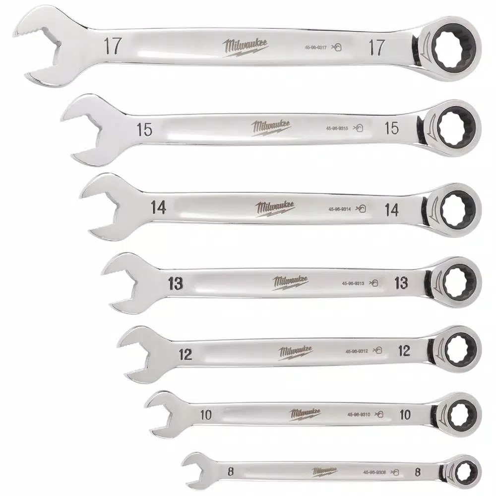Discount 👍 Milwaukee Metric Combination Ratcheting 🔧 Wrench Mechanics Tool Set (7-Piece) 😉